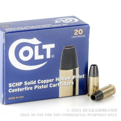 20 Rounds of 9mm Ammo by Colt - 115gr SCHP