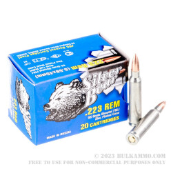 500  Rounds of .223 Ammo by Silver Bear - 55gr FMJ