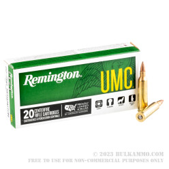 20 Rounds of .22-250 Rem Ammo by Remington - 50gr JHP