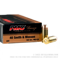 900 Rounds of .40 S&W Ammo by PMC Battle Packs - 165gr FMJ FP