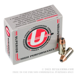 20 Rounds of .40 S&W Ammo by Underwood - 150gr JHP