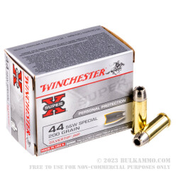 20 Rounds of .44 S&W Spl Ammo by Winchester - 200gr JHP