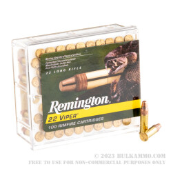 100 Rounds of .22 LR Ammo by Remington Viper - 36gr TC-SB