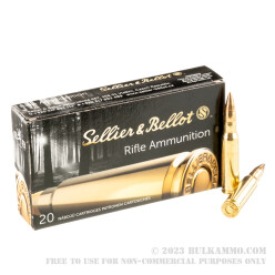 20 Rounds of .308 Win Ammo by Sellier & Bellot - 147gr FMJ