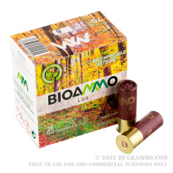250 Rounds of 12ga Ammo by BioAmmo Lux Lead - 1-3/16 ounce #8 shot
