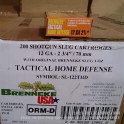 5 Rounds of 12ga Ammo by Brenneke Tactical Home Defense - 1 ounce Rifled Slug