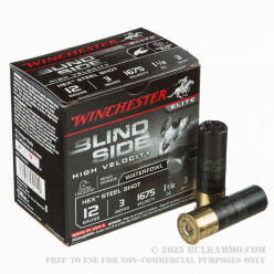 25 Rounds of 12ga 3" Ammo by Winchester Blind Side - 1 1/8 ounce #3 Shot