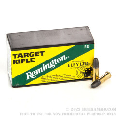 50 Rounds of .22 LR Ammo by Remington Eley - 40gr LRN