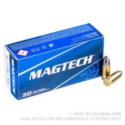 1000 Rounds of 9mm Ammo by Magtech - 124gr LRN