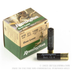 20 Rounds of .410 Ammo by Remington - 1/2 ounce #6 shot