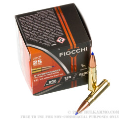 25 Rounds of .300 AAC Blackout Ammo by Fiocchi Extrema - 125gr SST