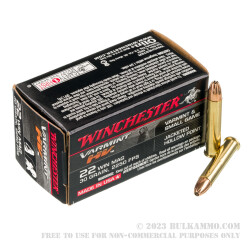 50 Rounds of .22 WMR Ammo by Winchester Varmint HV - 30gr JHP
