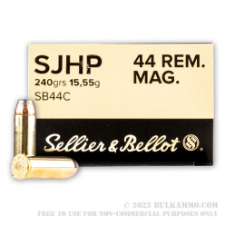 50 Rounds of .44 Mag Ammo by Sellier & Bellot - 240gr SJHP