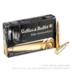 20 Rounds of 7x57mm Mauser Ammo by Sellier & Bellot - 140gr FMJ