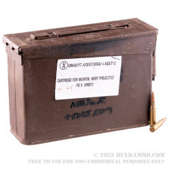 280 Rounds of 7.62x51mm Ammo by Ethiopian Military Surplus in 30 Cal Ammo Can - 145gr FMJ