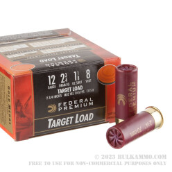 25 Rounds of 12ga Ammo by Federal Gold Medal Target -  #8 shot