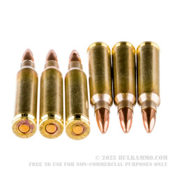 20 Rounds of .223 Ammo by Wolf Gold - 55gr FMJ