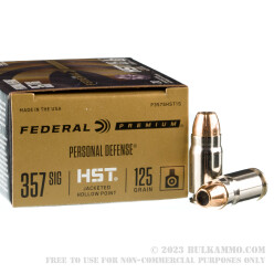 20 Rounds of .357 SIG Ammo by Federal Personal Defense HST  - 125gr JHP