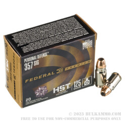 20 Rounds of .357 SIG Ammo by Federal Personal Defense HST  - 125gr JHP