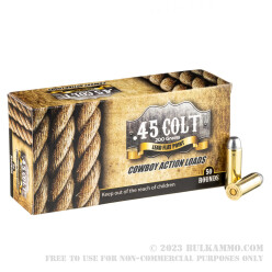 50 Rounds of .45 Long-Colt Ammo by American Cowboy - 200gr LFN