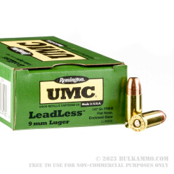 500 Rounds of 9mm Ammo by Remington - 147gr FNEB