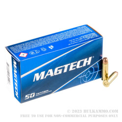 50 Rounds of .38 Spl Ammo by Magtech - 125gr FMJ Flat