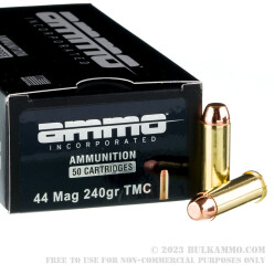 50 Rounds of .44 Mag Ammo by Ammo Inc. - 240gr TMJ