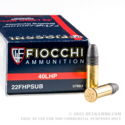 500  Rounds of .22 LR Ammo by Fiocchi - 40gr HP