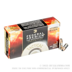 50 Rounds of 9mm Ammo by Federal LE Hydra Shok - 147gr JHP