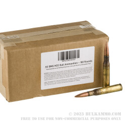 100 Rounds of .50 BMG Ammo by Lake City - 660gr FMJ M33