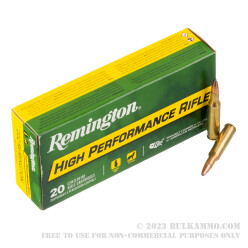20 Rounds of .222 Rem Ammo by Remington - 50gr PSP