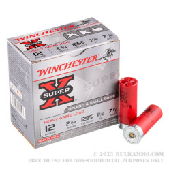250 Rounds of 12ga Ammo by Winchester Super-X - 1 1/8 ounce #7 1/2 shot