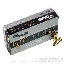 500 Rounds of 9mm Ammo by Sig Sauer Elite Performance - 115gr V-Crown JHP