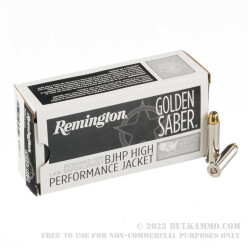 50 Rounds of .357 Mag Ammo by Remington Golden Saber - 125gr BJHP