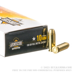 1000 Rounds of 10mm Ammo by Armscor Phillipines - 180gr FMJ