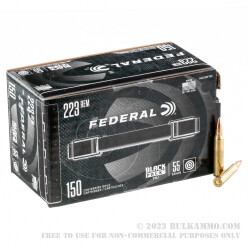 600 Rounds of .223 Ammo by Federal Black Pack - 55gr FMJ