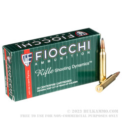 20 Rounds of .300 Win Mag Ammo by Fiocchi - 180gr SPBT