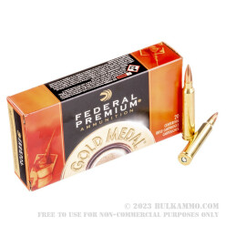 20 Rounds of .300 Win Mag Ammo by Federal - 190gr Sierra Matchking HPBT 