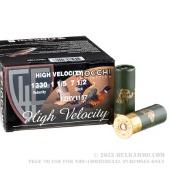 25 Rounds of 12ga Ammo by Fiocchi High Velocity Hunting - 2-3/4" 1-1/5 ounce #7-1/2 shot