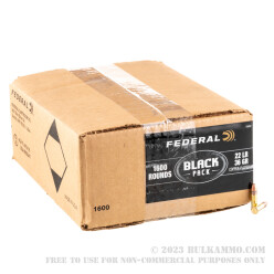 1600 Rounds of .22 LR Ammo by Federal Black - 36gr CPHP