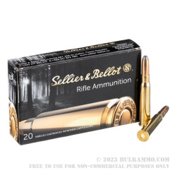 20 Rounds of 8x57mm JR Mauser Ammo by Sellier & Bellot - 196gr SP