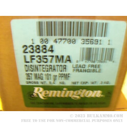 357 Mag Remington Disintegrator Frangible Ammo For Sale