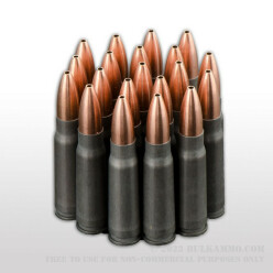 20 Rounds of 7.62x39mm Ammo by Tula - 124gr HP