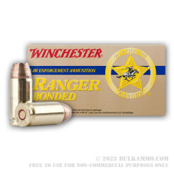 50 Rounds of .40 S&W Ammo by Winchester - 180gr JHP Bonded