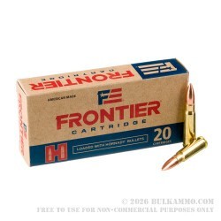200 Rounds of 7.62x39 Ammo by Hornady Frontier - 123gr FMJ