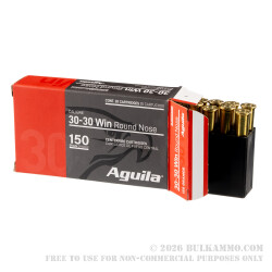 20 Rounds of 30-30 Win Ammo by Aguila - 150gr SP