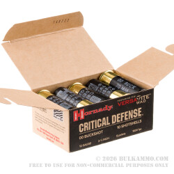 10 Rounds of 12ga Ammo by Hornady Critical Defense - 2-3/4" 00 Buck