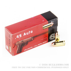 1000 Rounds of .45 ACP Ammo by GECO - 230gr FMJ
