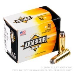 500 Rounds of .44 Mag Ammo by Armscor USA - 240gr SJHP