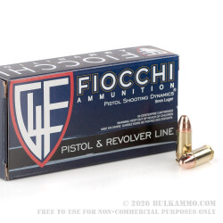 50 Rounds of 9mm Ammo by Fiocchi - 124gr CMJ